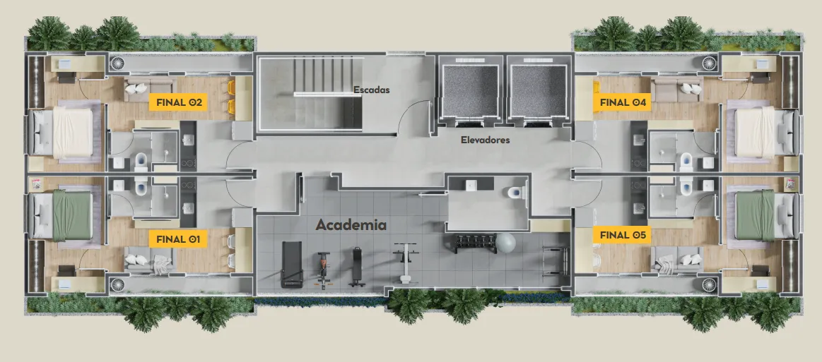 Apartamento à venda com 32m², 2 quartos sem vaga - 7
