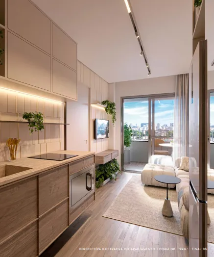 Apartamento à venda com 29m², 1 quarto sem vaga - 1