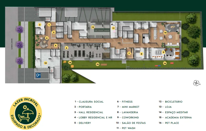 Apartamento à venda com 29m², 1 quarto sem vaga - 15