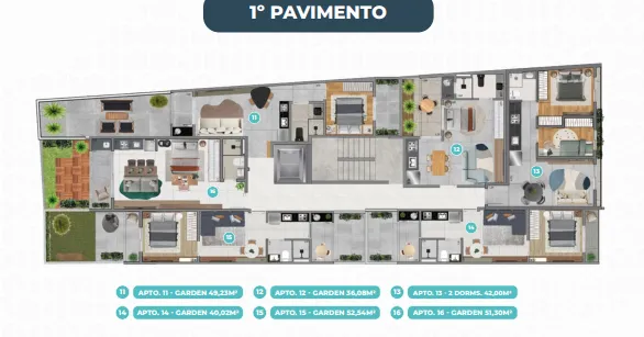 Apartamento à venda com 42m², 1 quarto sem vaga - 22