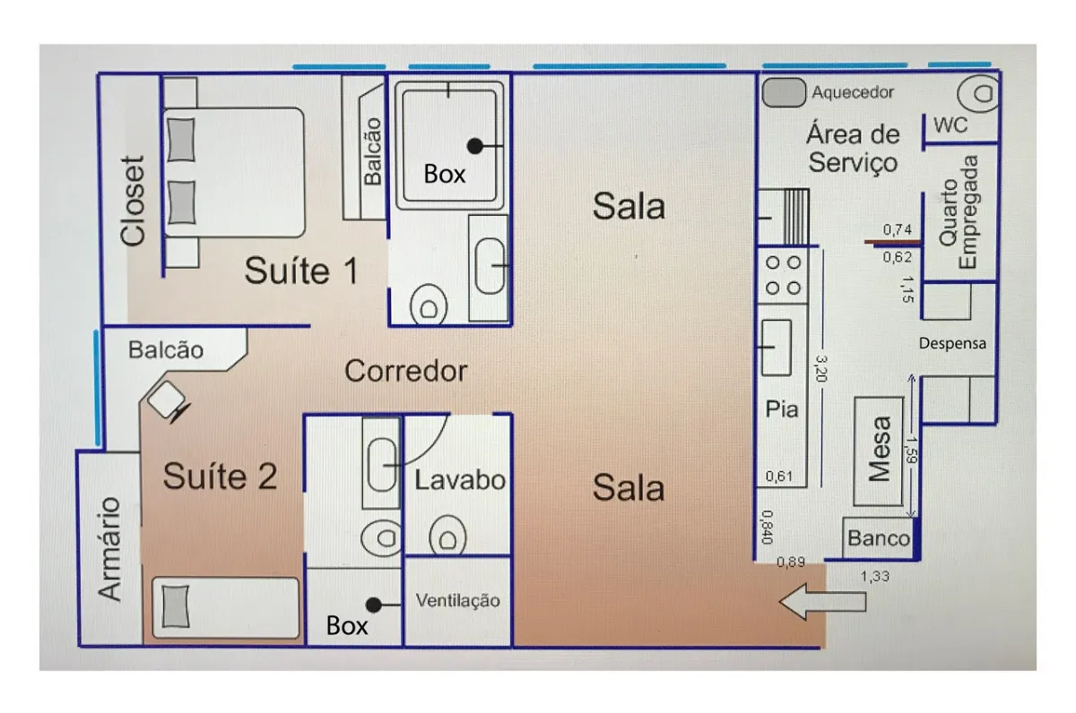 Apartamento à venda com 90m², 2 quartos com vaga - 37