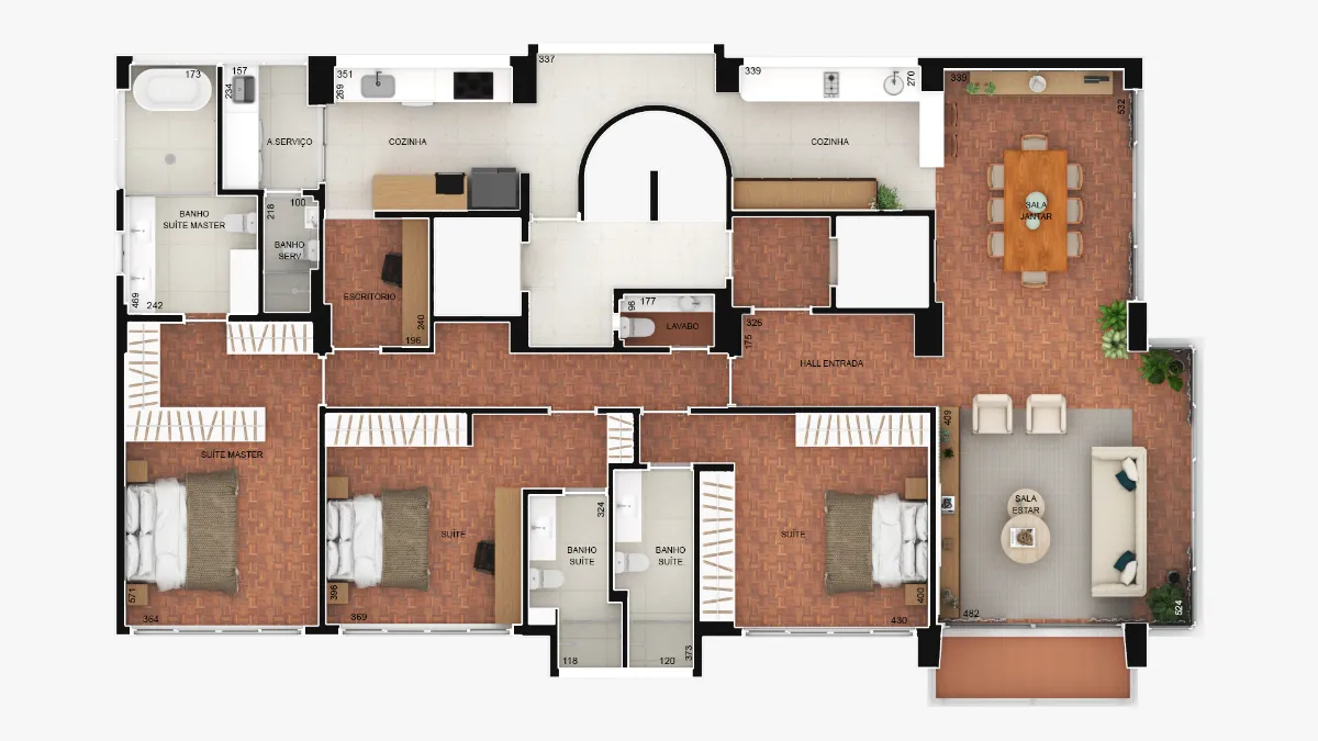 Apartamento à venda com 210m², 3 quartos com vaga - 54