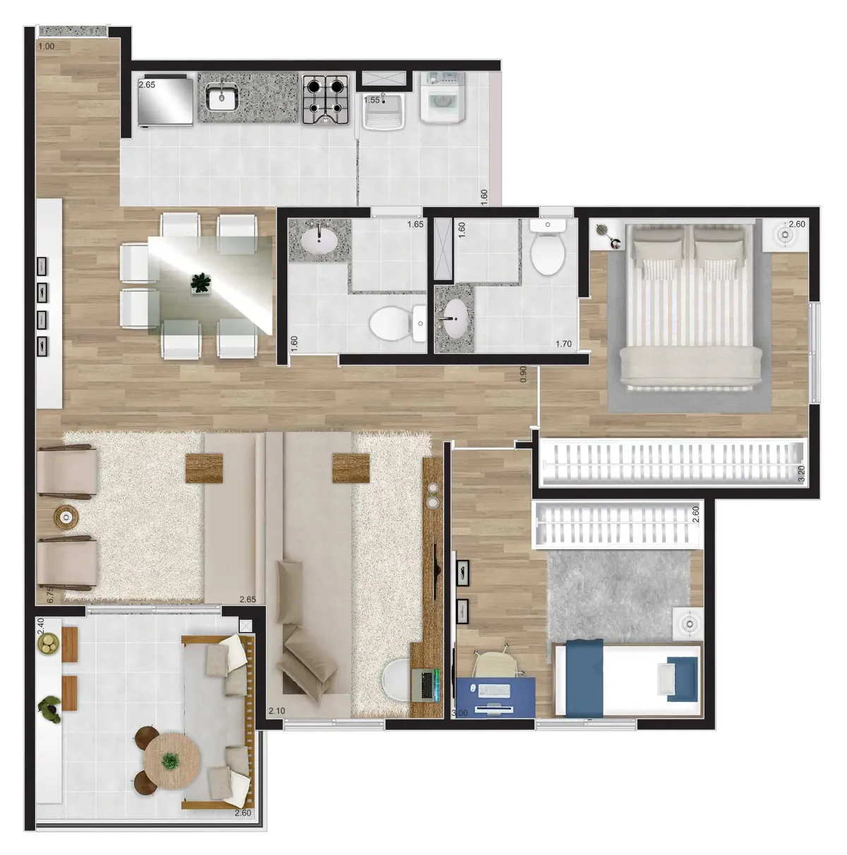 Apartamento à venda com 71m², 2 quartos com vaga - 16