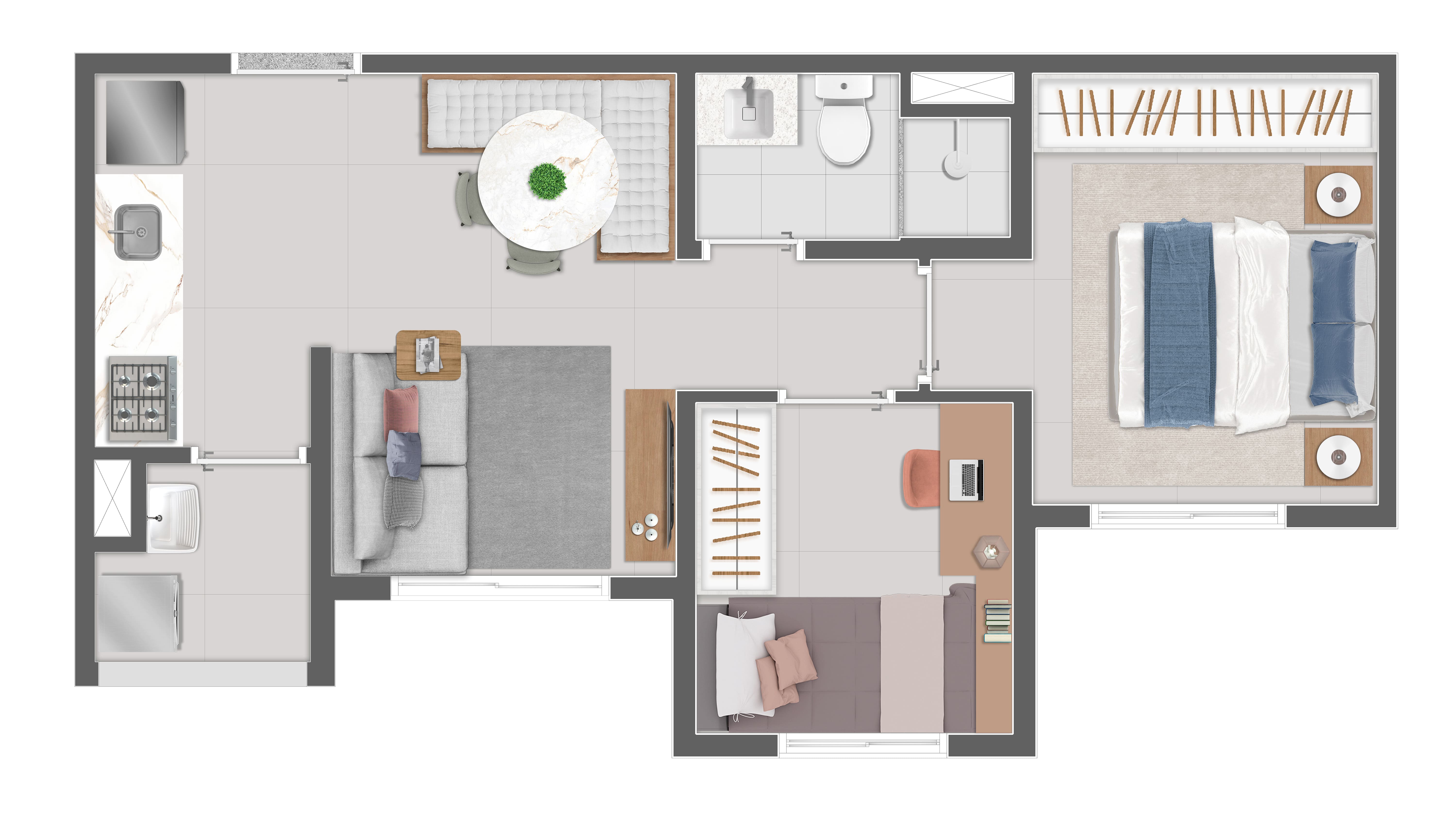 Apartamento à venda com 37m², 2 quartos sem vaga - 16