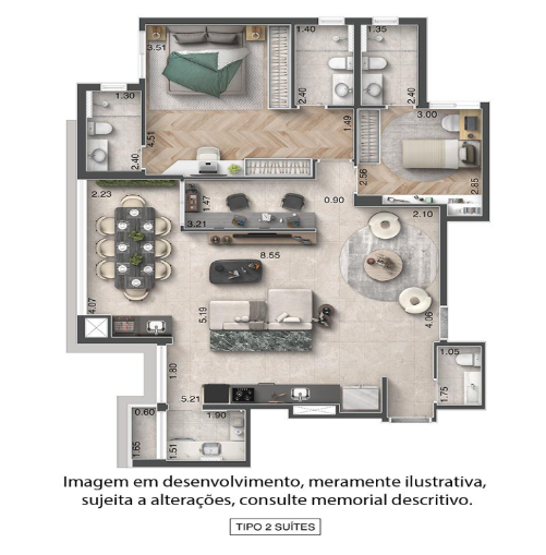 Apartamento à venda com 110m², 3 quartos com vaga - 22