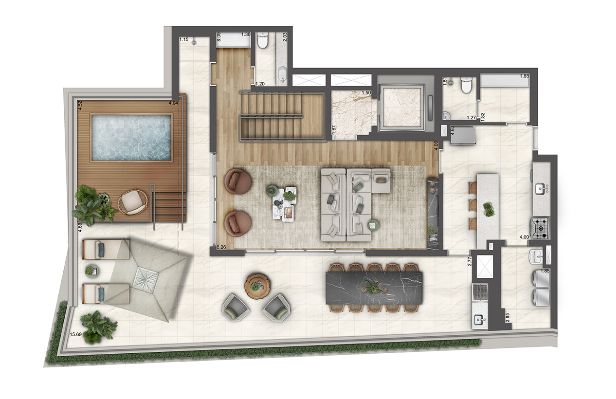 Apartamento à venda com 371m², 4 quartos com vaga - 16
