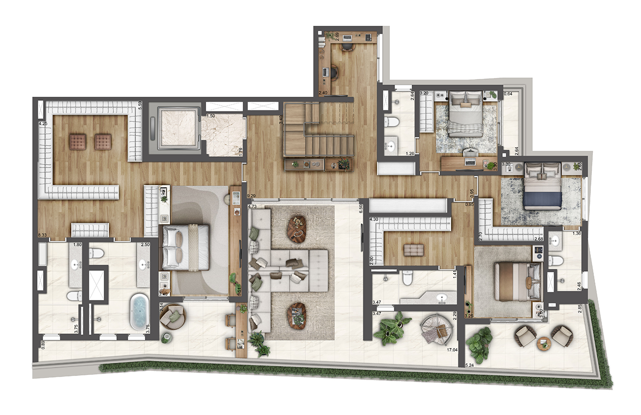 Apartamento à venda com 512m², 4 quartos com vaga - 17