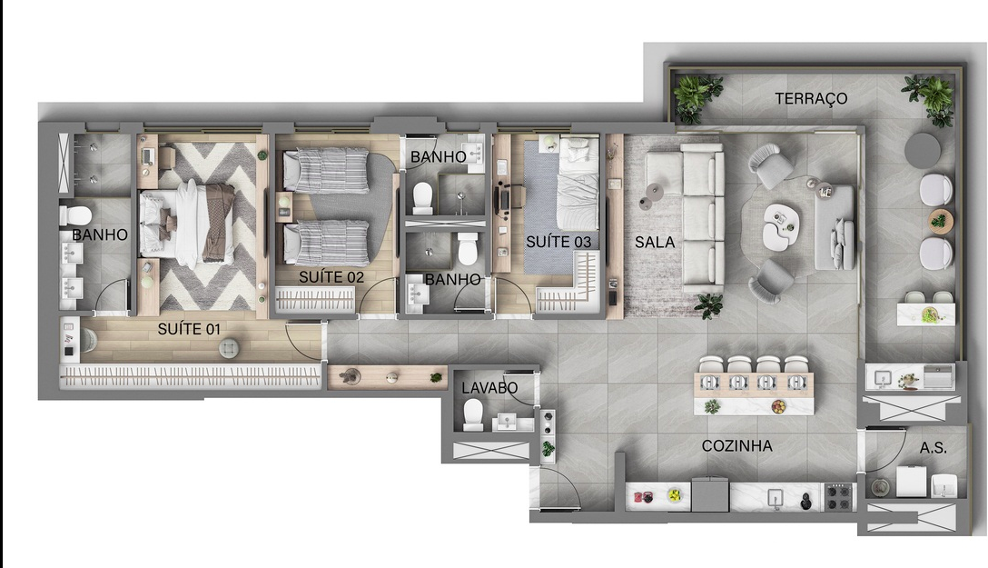 Apartamento à venda com 130m², 3 quartos com vaga - 27