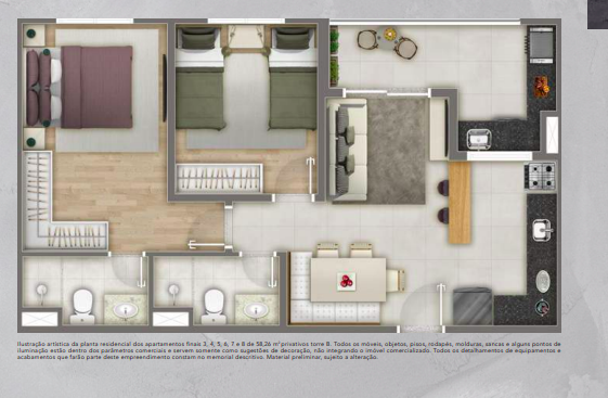 Apartamento à venda com 58m², 2 quartos com vaga - 28