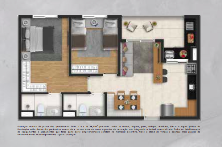 Apartamento à venda com 58m², 2 quartos com vaga - 24