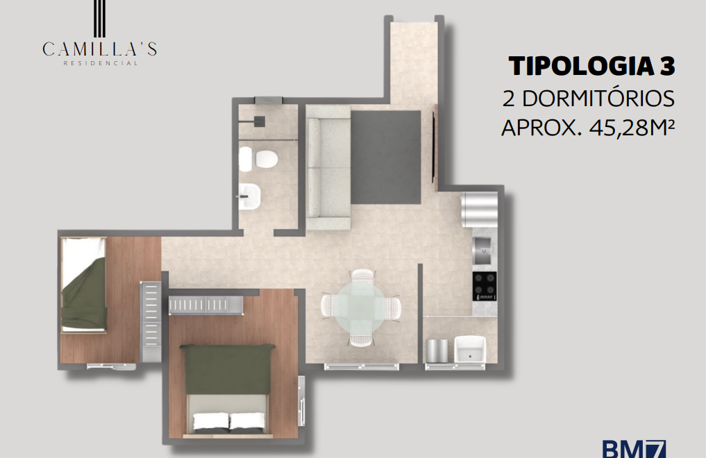 Apartamento à venda com 40m², 2 quartos com vaga - 4