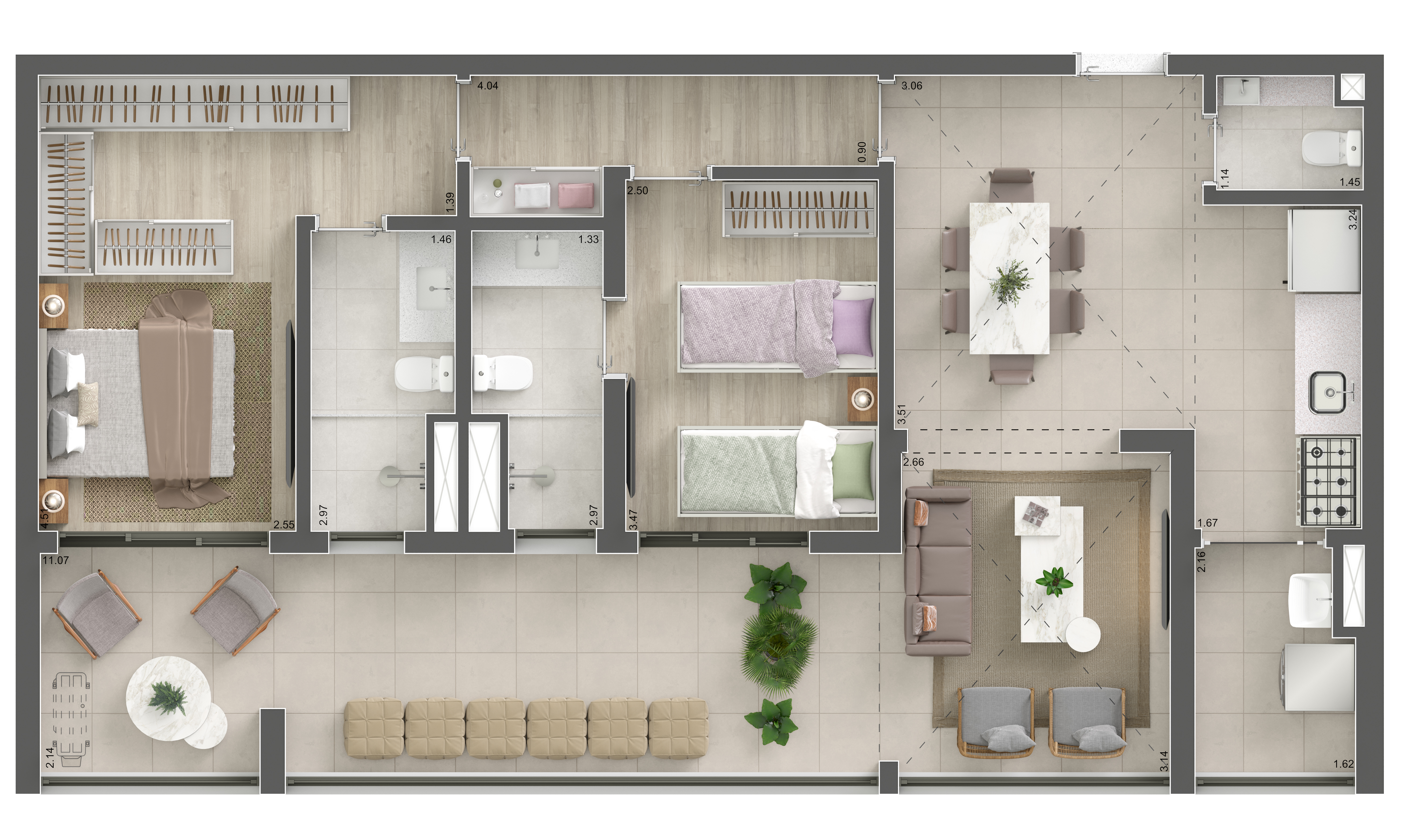 Apartamento à venda com 96m², 2 quartos com vaga - 24
