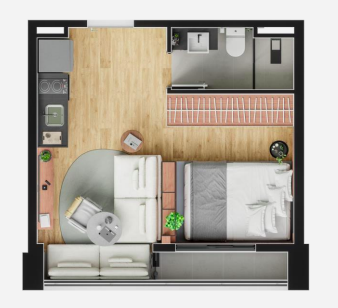 Studio à venda com 28m², 0 quartos sem vaga - 22