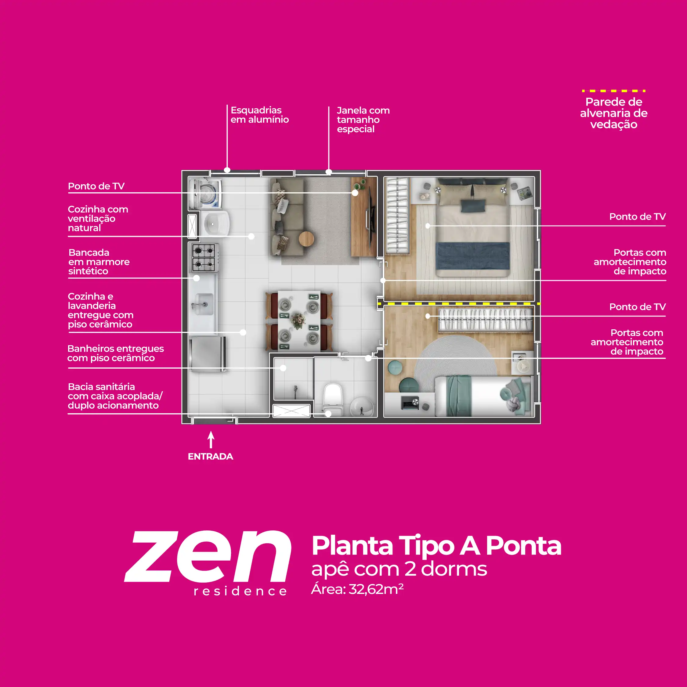Apartamento à venda com 32m², 2 quartos com vaga - 17