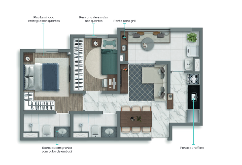 Apartamento à venda com 48m², 2 quartos com vaga - 17