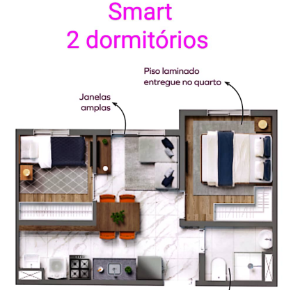 Apartamento à venda com 32m², 2 quartos sem vaga - 19