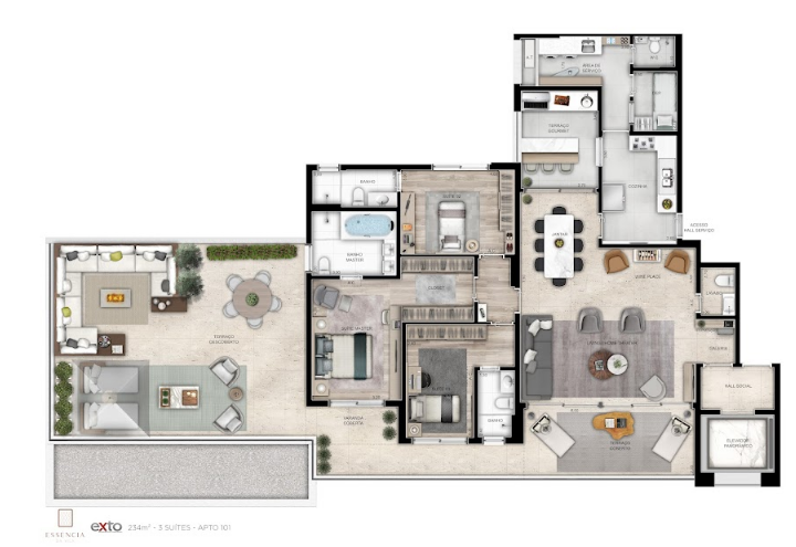 Apartamento à venda com 234m², 3 quartos com vaga - 16