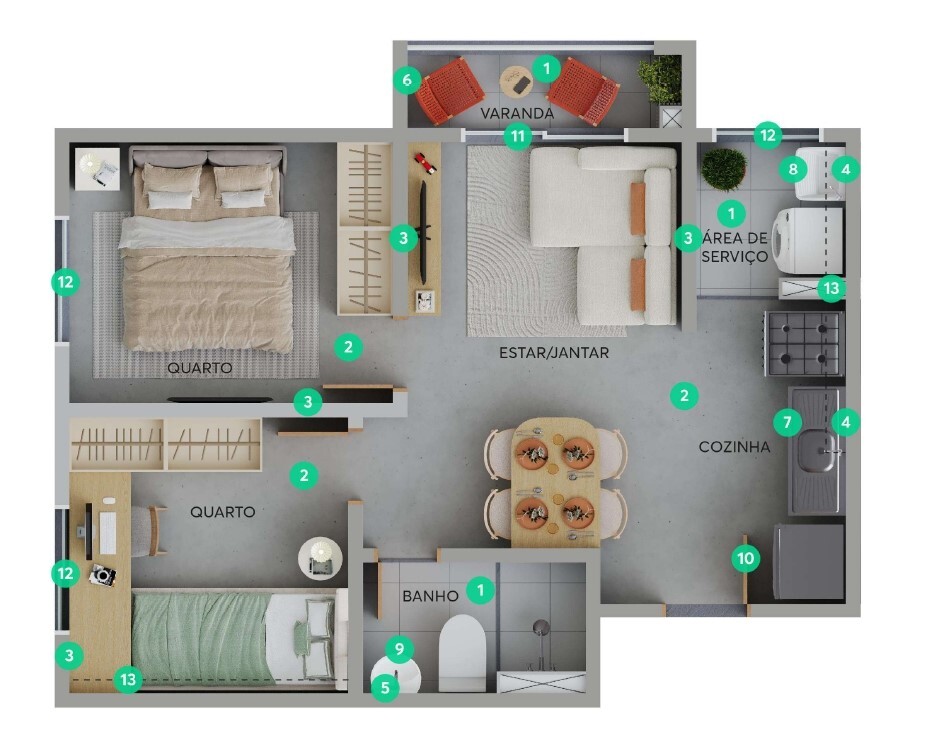 Apartamento à venda com 35m², 2 quartos com vaga - 11