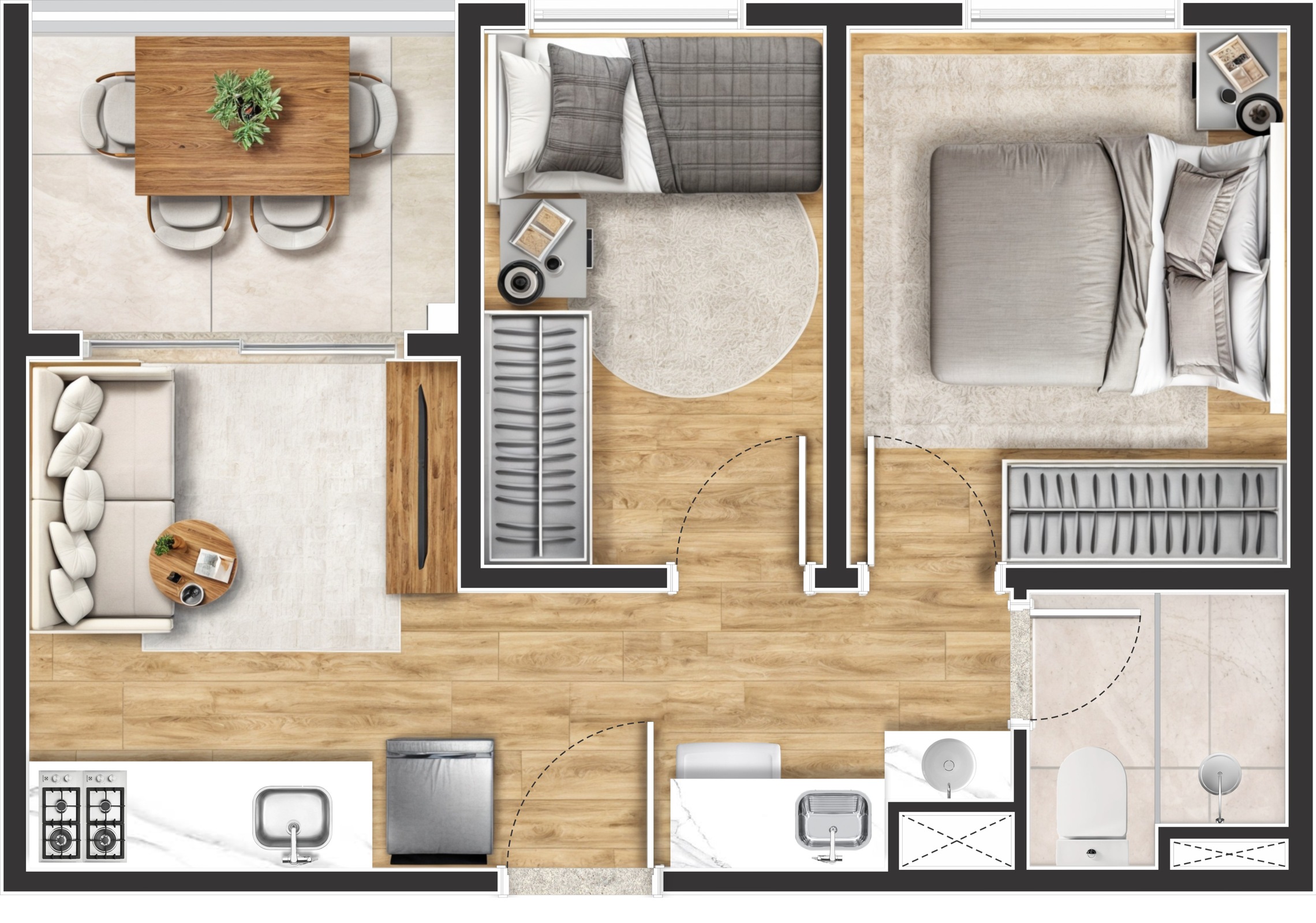 Apartamento à venda com 35m², 2 quartos sem vaga - 24