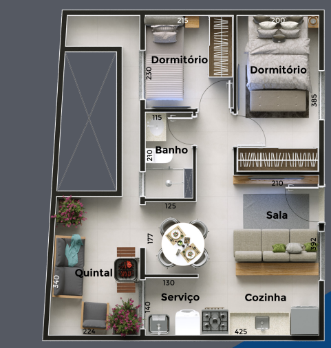 Apartamento à venda com 36m², 2 quartos sem vaga - 10
