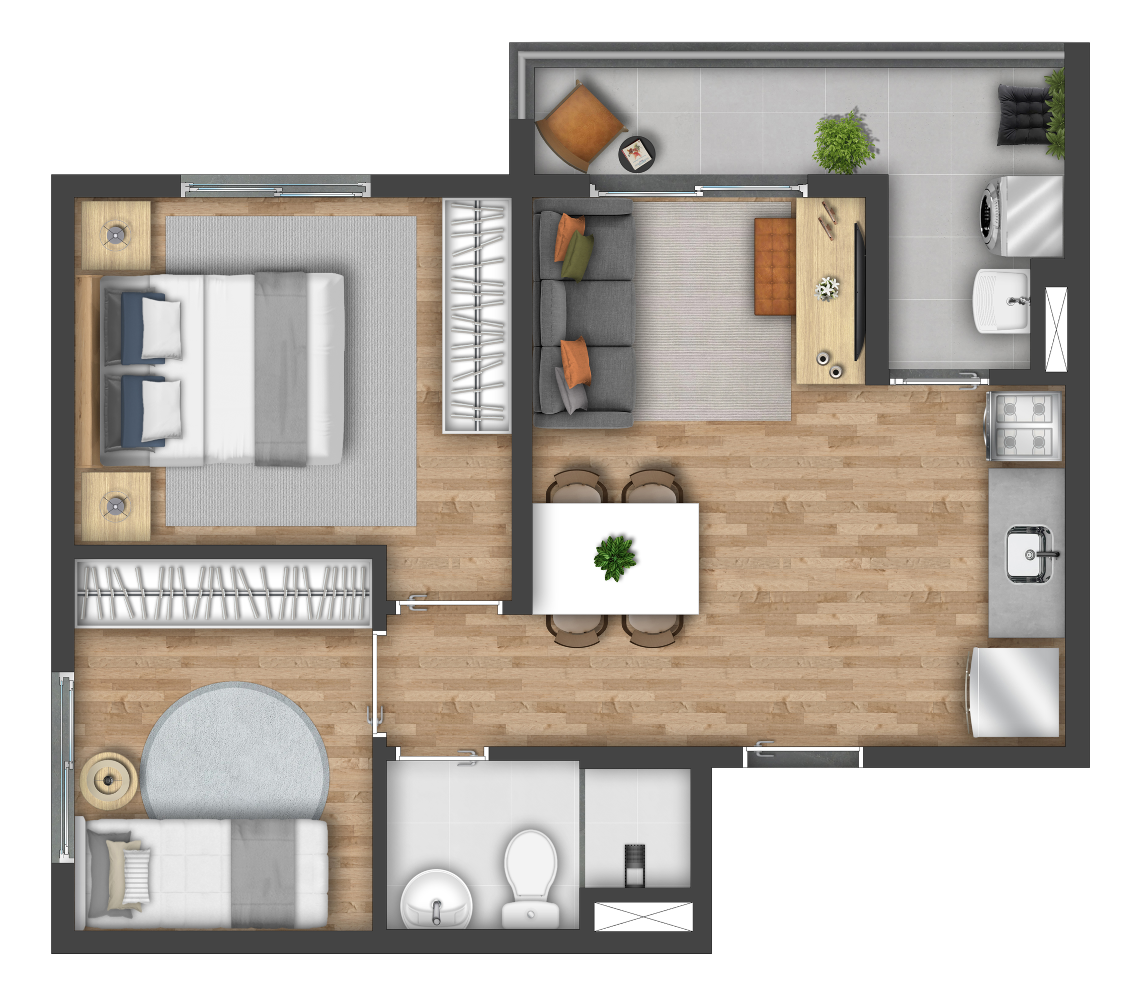 Apartamento à venda com 40m², 2 quartos sem vaga - 15