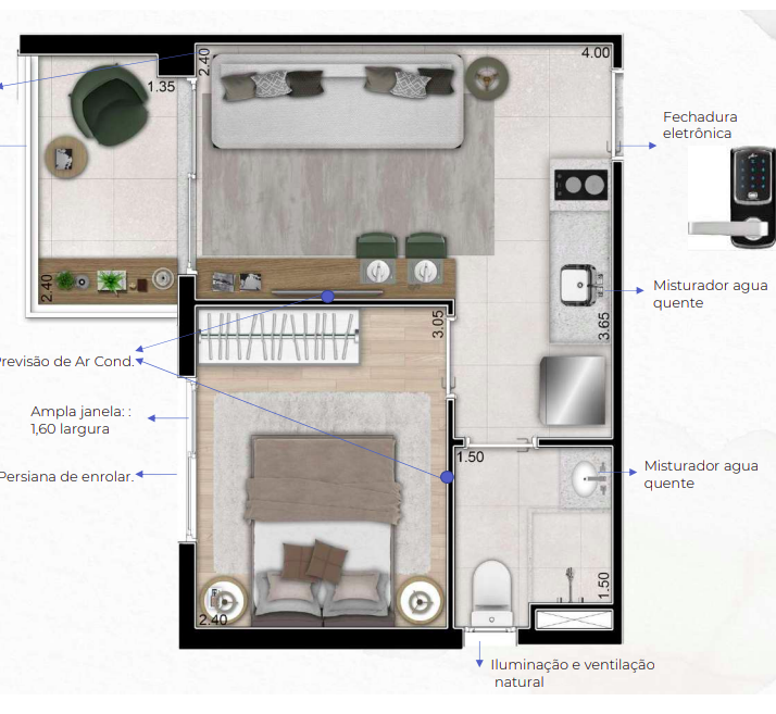 Apartamento à venda com 28m², 1 quarto com vaga - 10