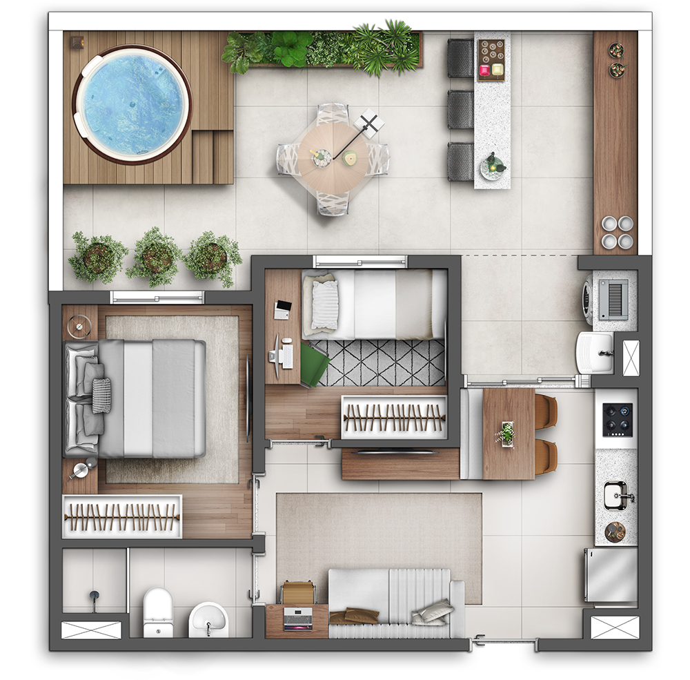 Apartamento à venda com 66m², 2 quartos com vaga - 30