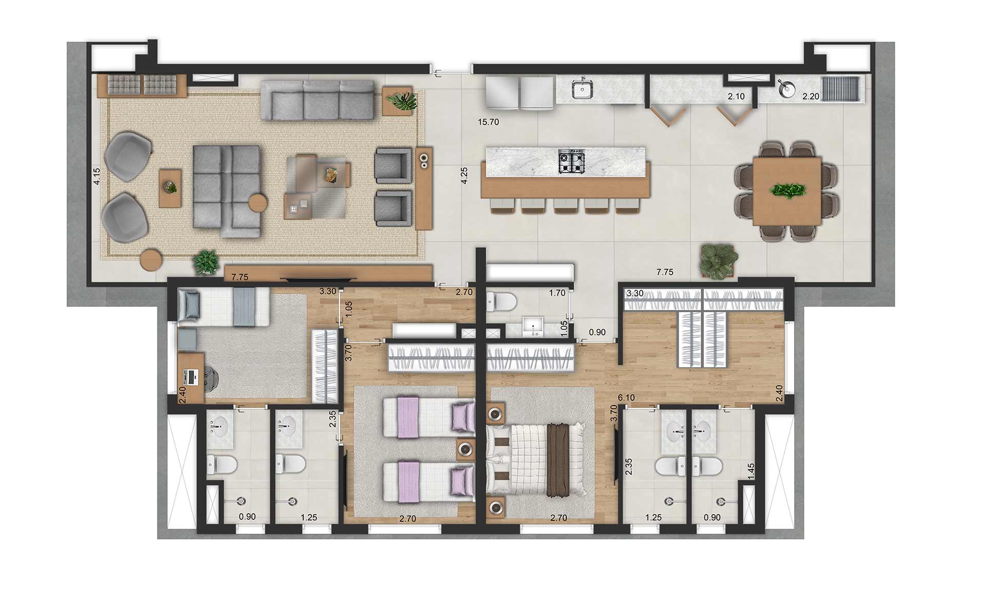 Apartamento à venda com 134m², 3 quartos com vaga - 16