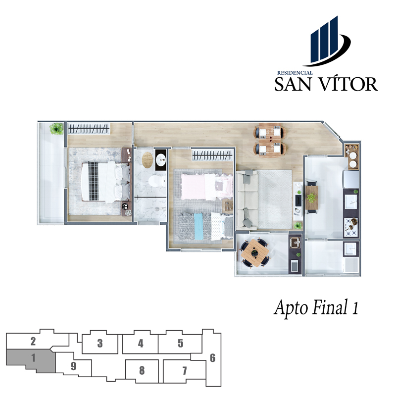 Apartamento à venda com 58m², 2 quartos com vaga - 12