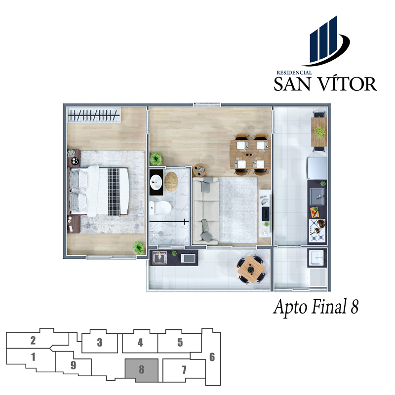 Apartamento à venda com 44m², 1 quarto com vaga - 12