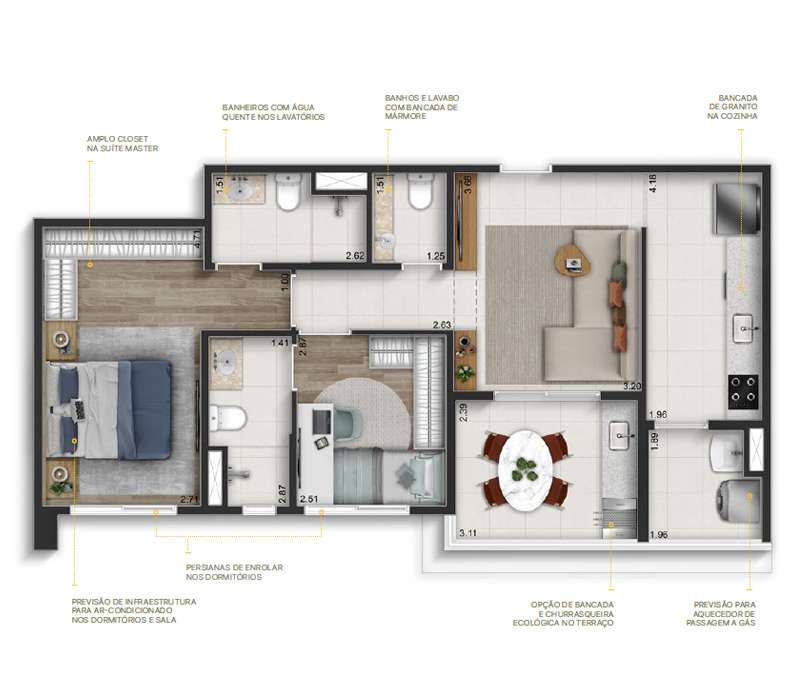 Apartamento à venda com 72m², 2 quartos com vaga - 24