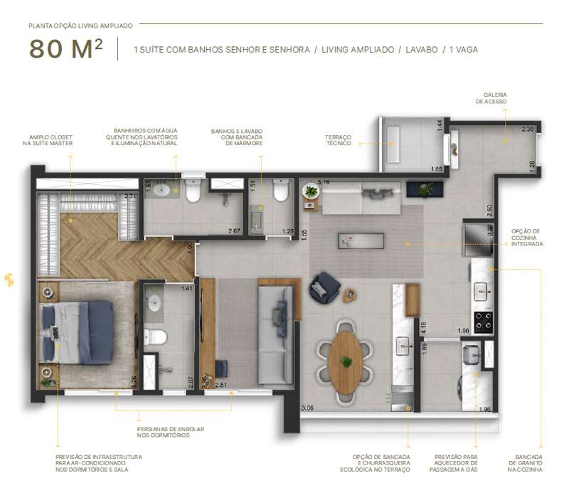 Apartamento à venda com 80m², 2 quartos com vaga - 25