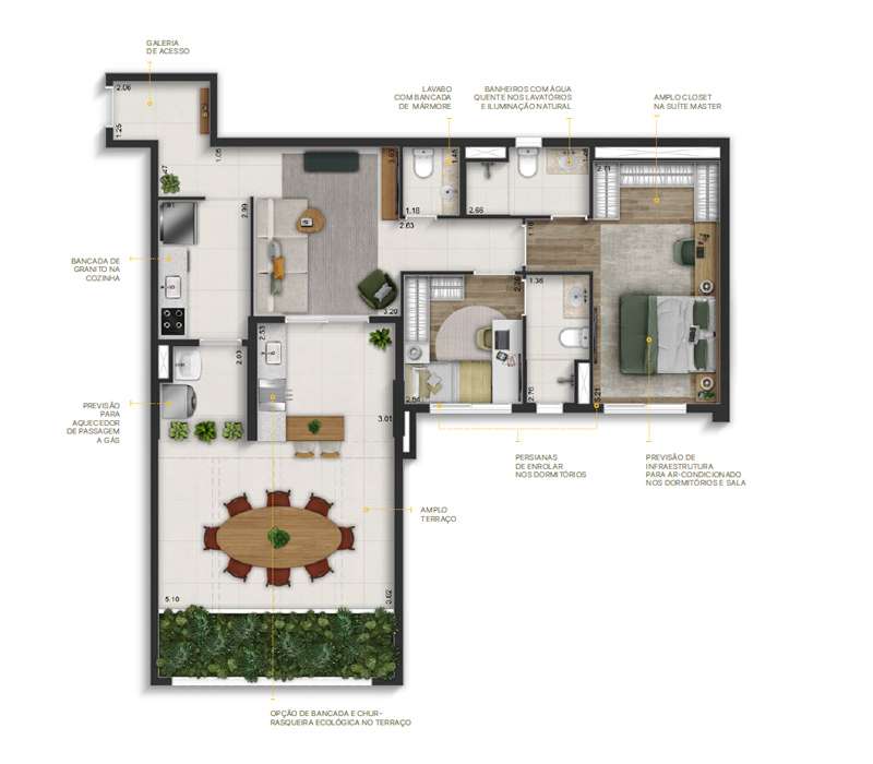Apartamento à venda com 106m², 2 quartos com vaga - 24