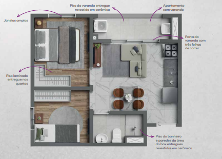 Apartamento à venda com 36m², 2 quartos sem vaga - 22