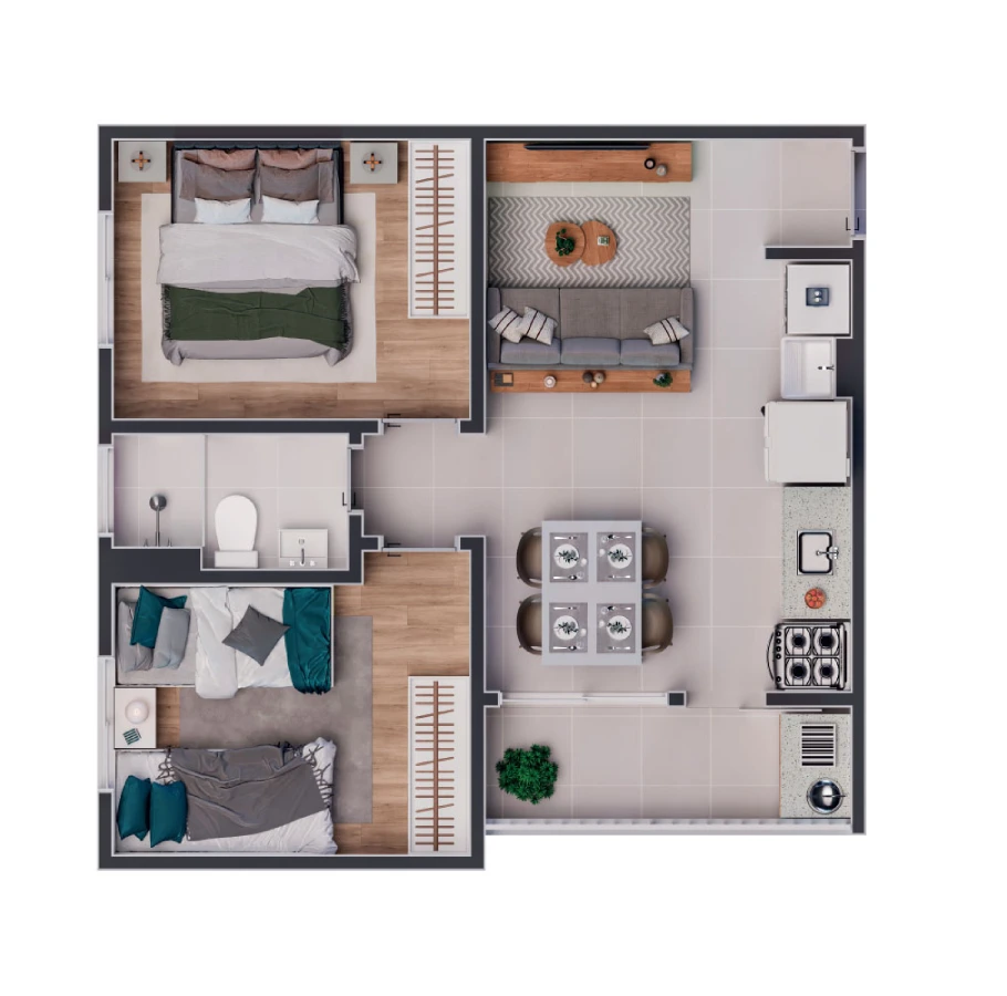 Apartamento à venda com 44m², 2 quartos com vaga - 16