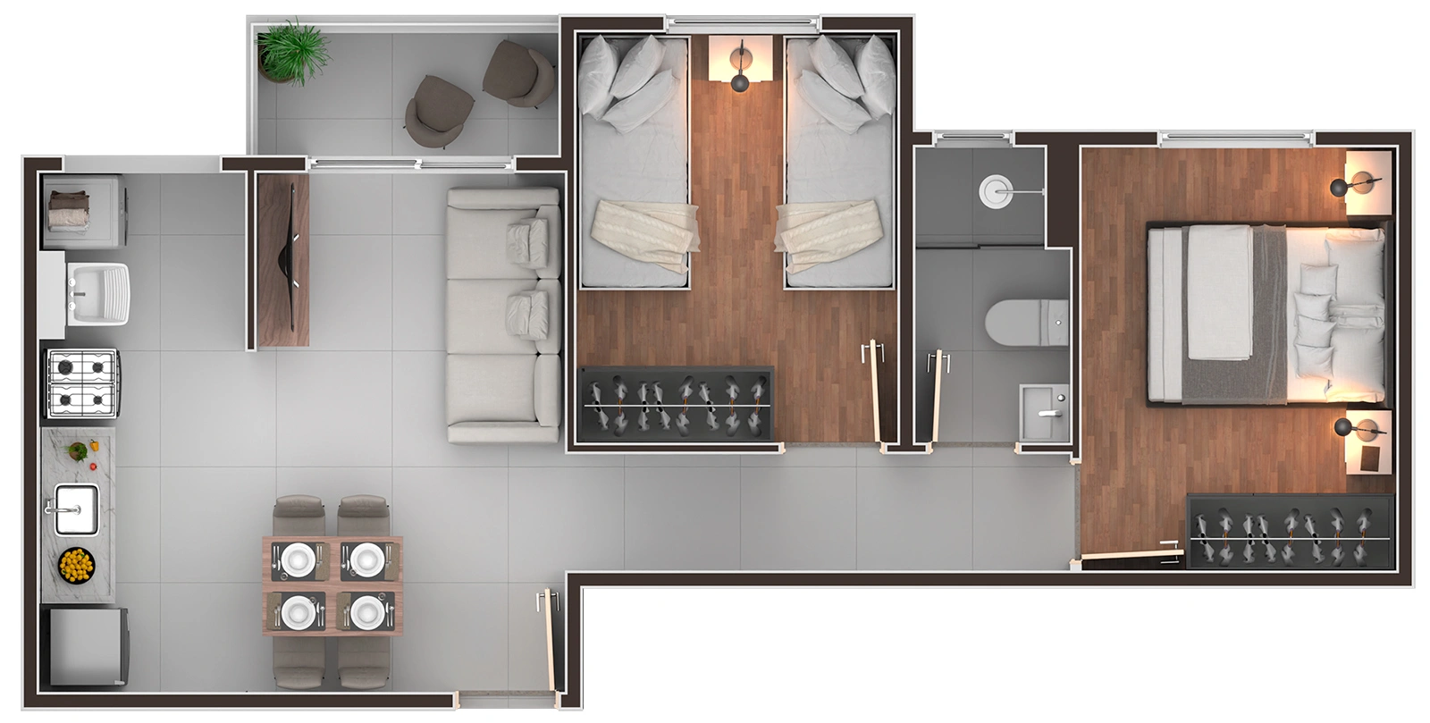 Apartamento à venda com 46m², 2 quartos com vaga - 16