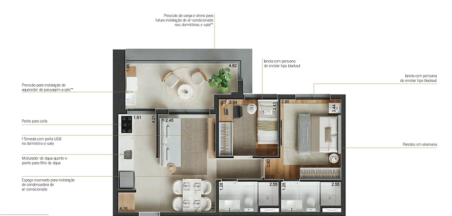 Apartamento à venda com 60m², 2 quartos com vaga - 12