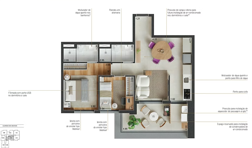 Apartamento à venda com 65m², 2 quartos com vaga - 12