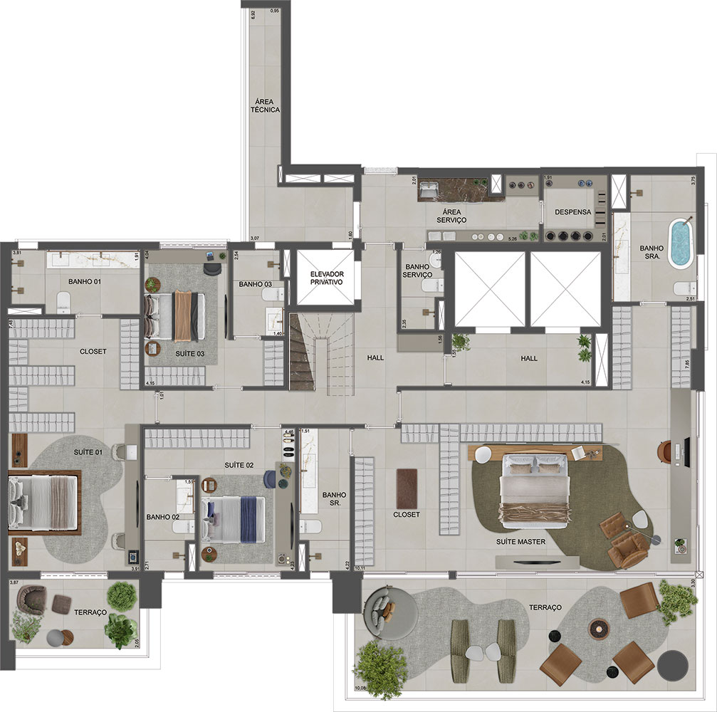 Apartamento à venda com 571m², 4 quartos com vaga - 37