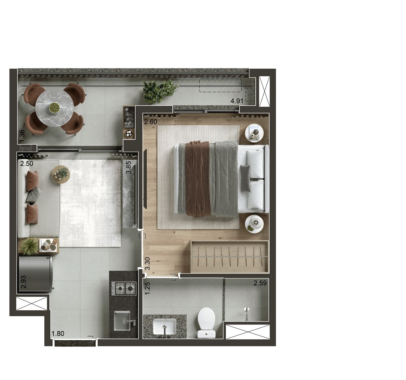 Apartamento à venda com 29m², 1 quarto sem vaga - 21