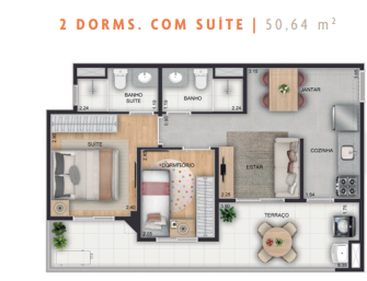 Apartamento à venda com 50m², 2 quartos com vaga - 6