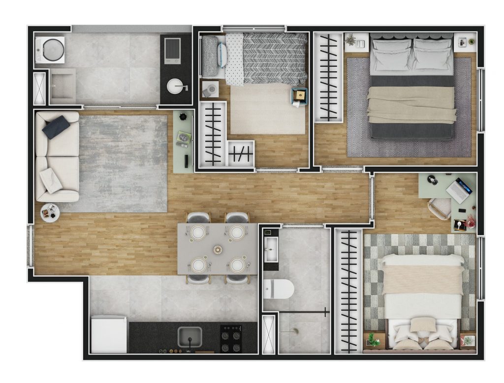 Apartamento à venda com 52m², 3 quartos com vaga - 19