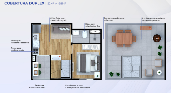 Apartamento à venda com 68m², 1 quarto sem vaga - 24