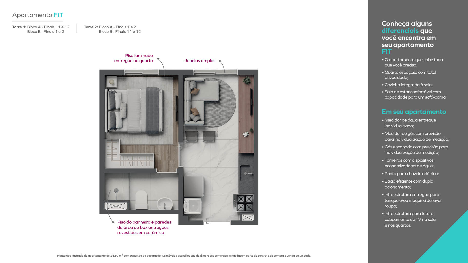 Apartamento à venda com 24m², 1 quarto sem vaga - 25