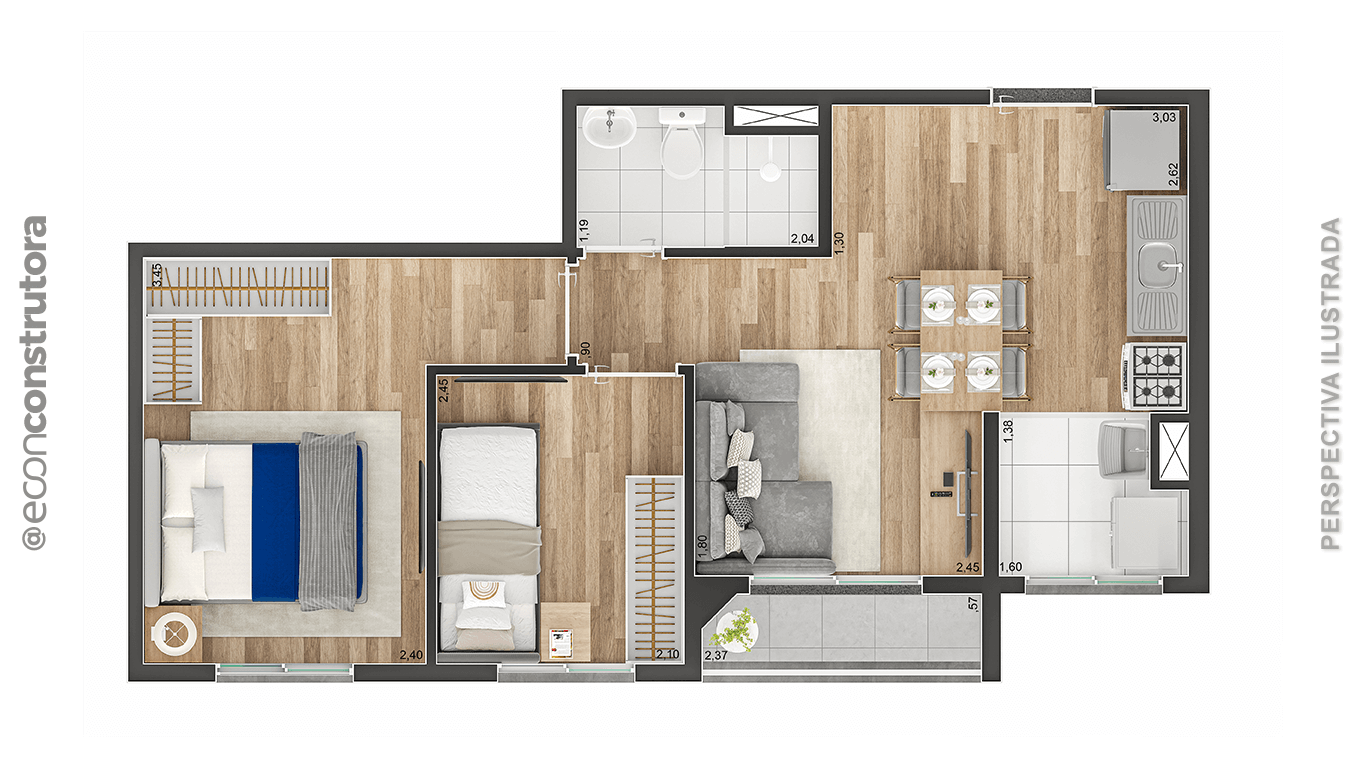 Apartamento à venda com 39m², 2 quartos com vaga - 15