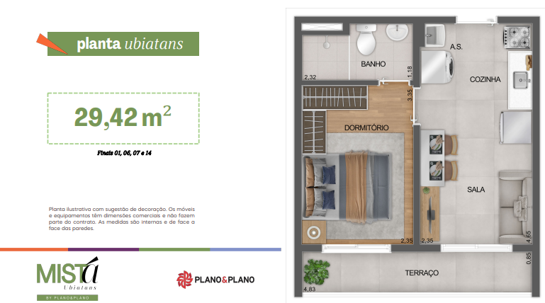 Apartamento à venda com 29m², 1 quarto sem vaga - 16