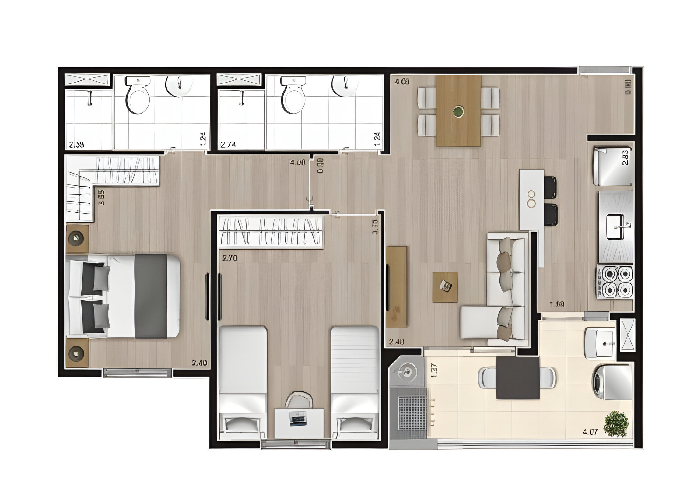 Apartamento à venda com 60m², 2 quartos com vaga - 18
