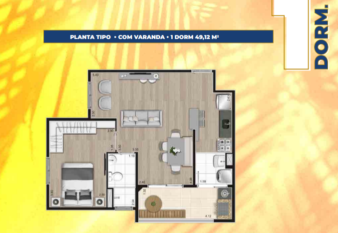 Apartamento à venda com 49m², 1 quarto com vaga – foto 19