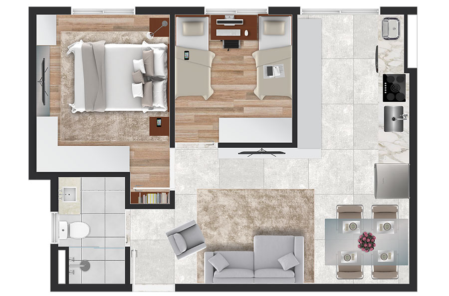 Apartamento à venda com 38m², 2 quartos com vaga - 20