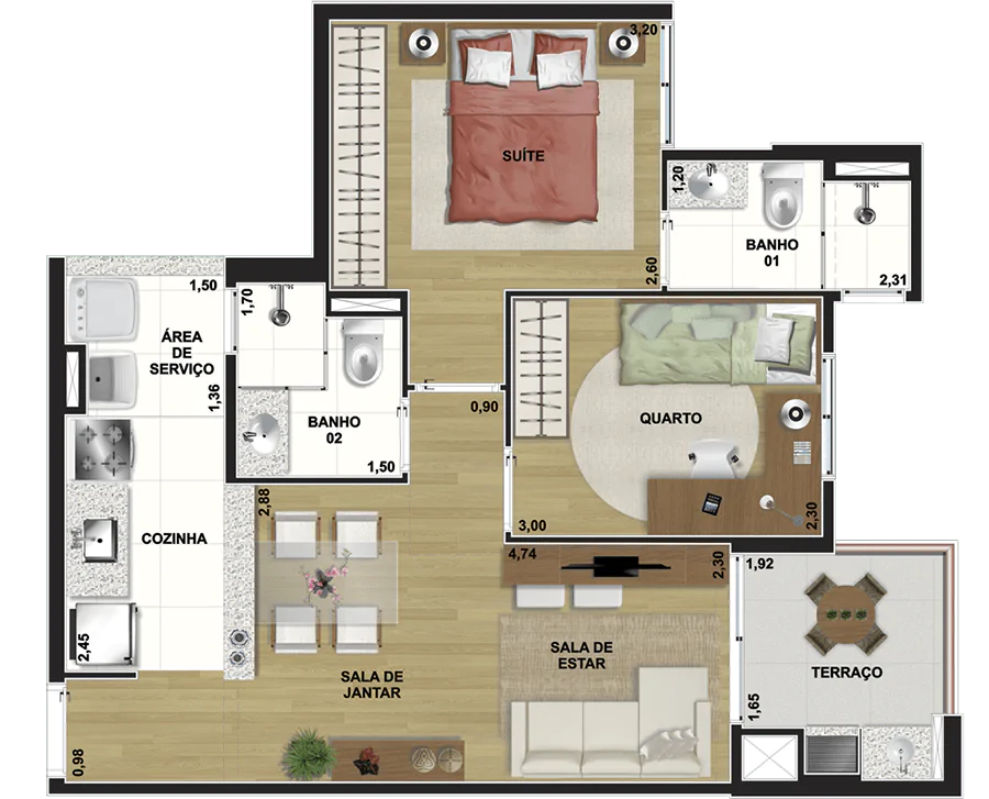 Apartamento à venda com 55m², 2 quartos com vaga - 11